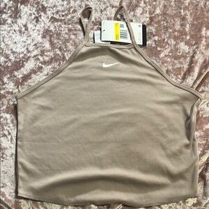 Nike Taupe Halter Crop Top size small